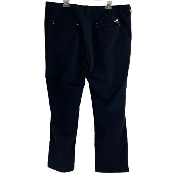 Adidas Mens Flat Front Full Length Four Pocket Relaxed Pants Black Size 40X32 - Picture 2 of 14